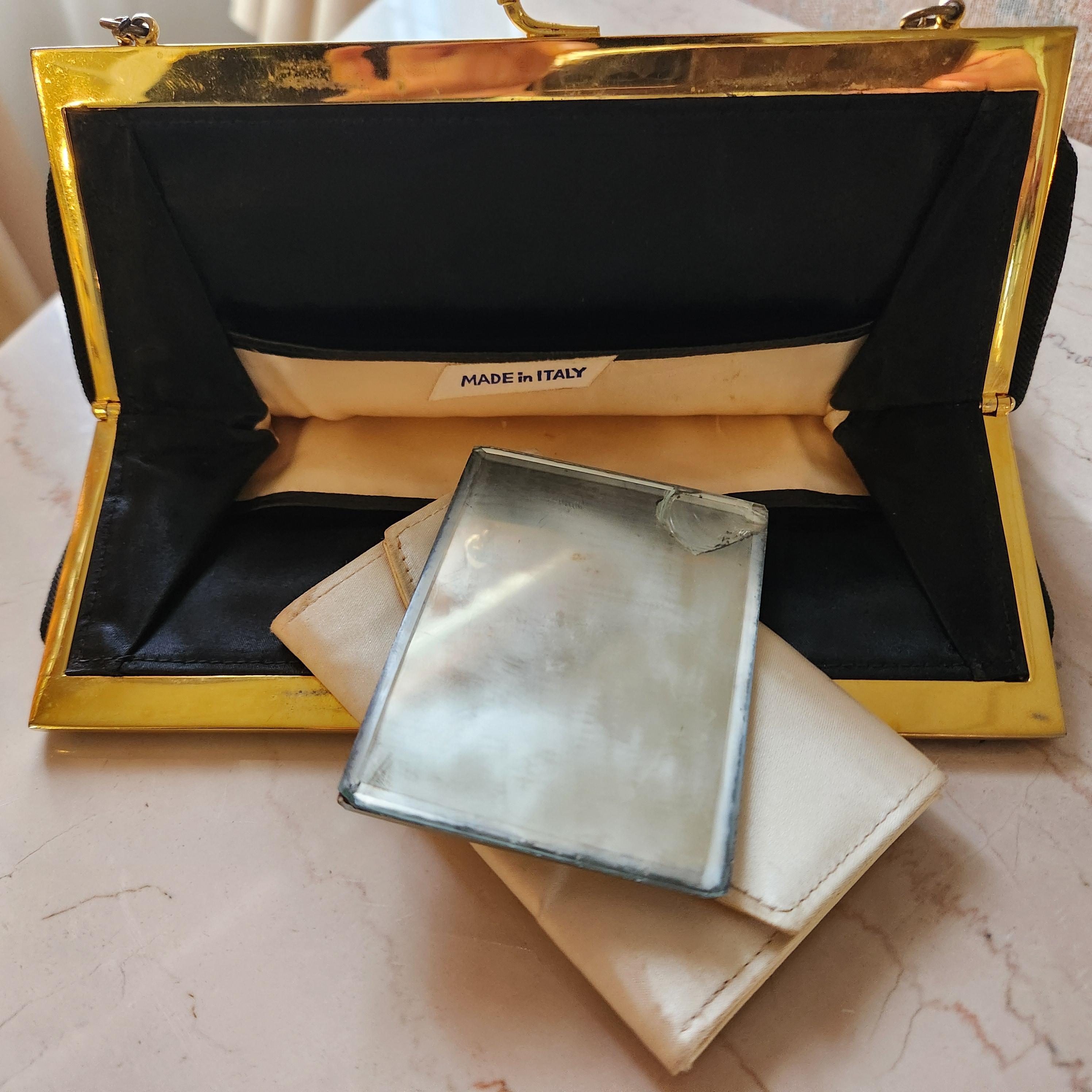 1930s Italian Petit Point Evening Bag Mother of Pearl For Sale 1