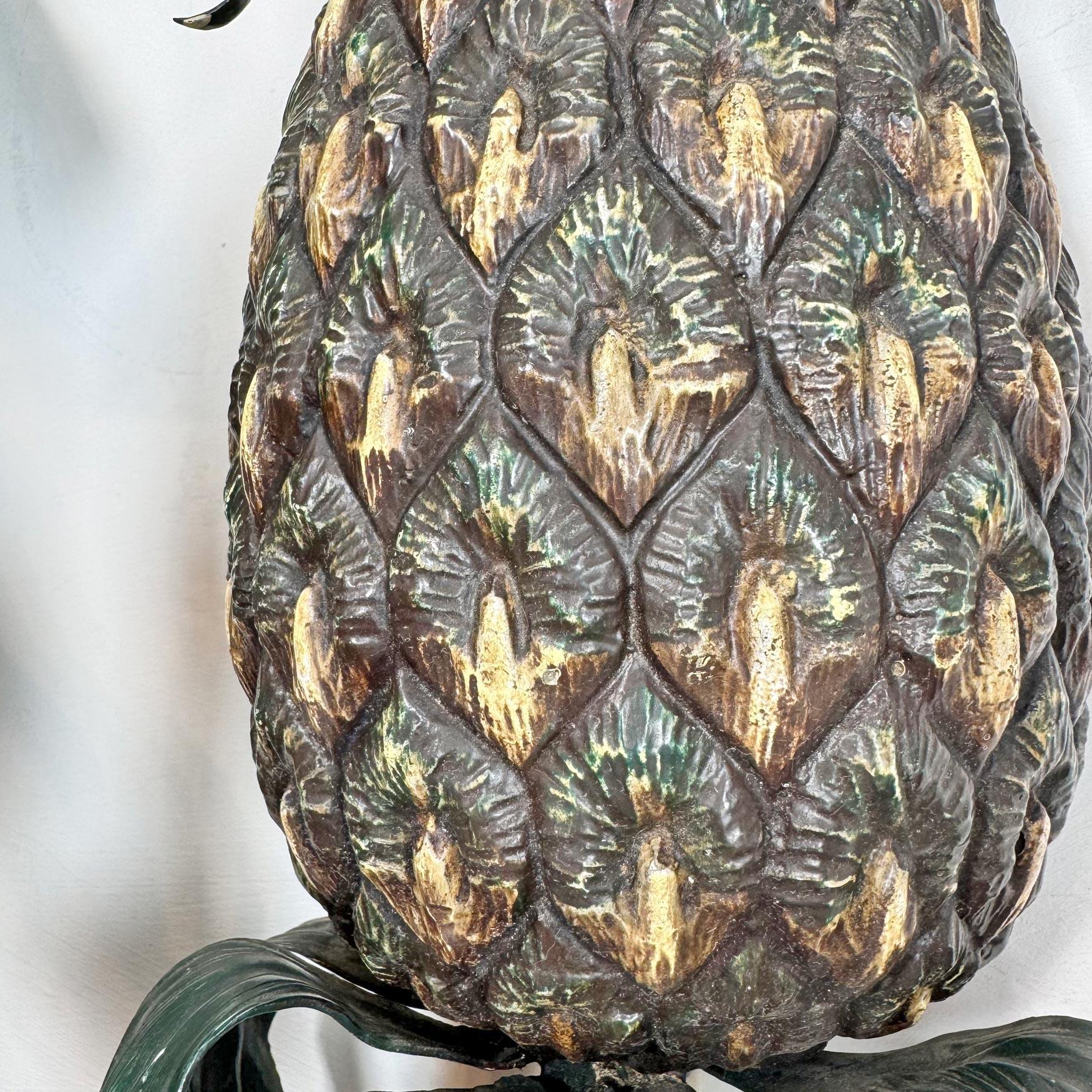 Mid-20th Century 1930's Italian Pineapple Wall Sconce For Sale