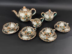 1930s Italian Signed Ceramic Hand-Painted Tea Set