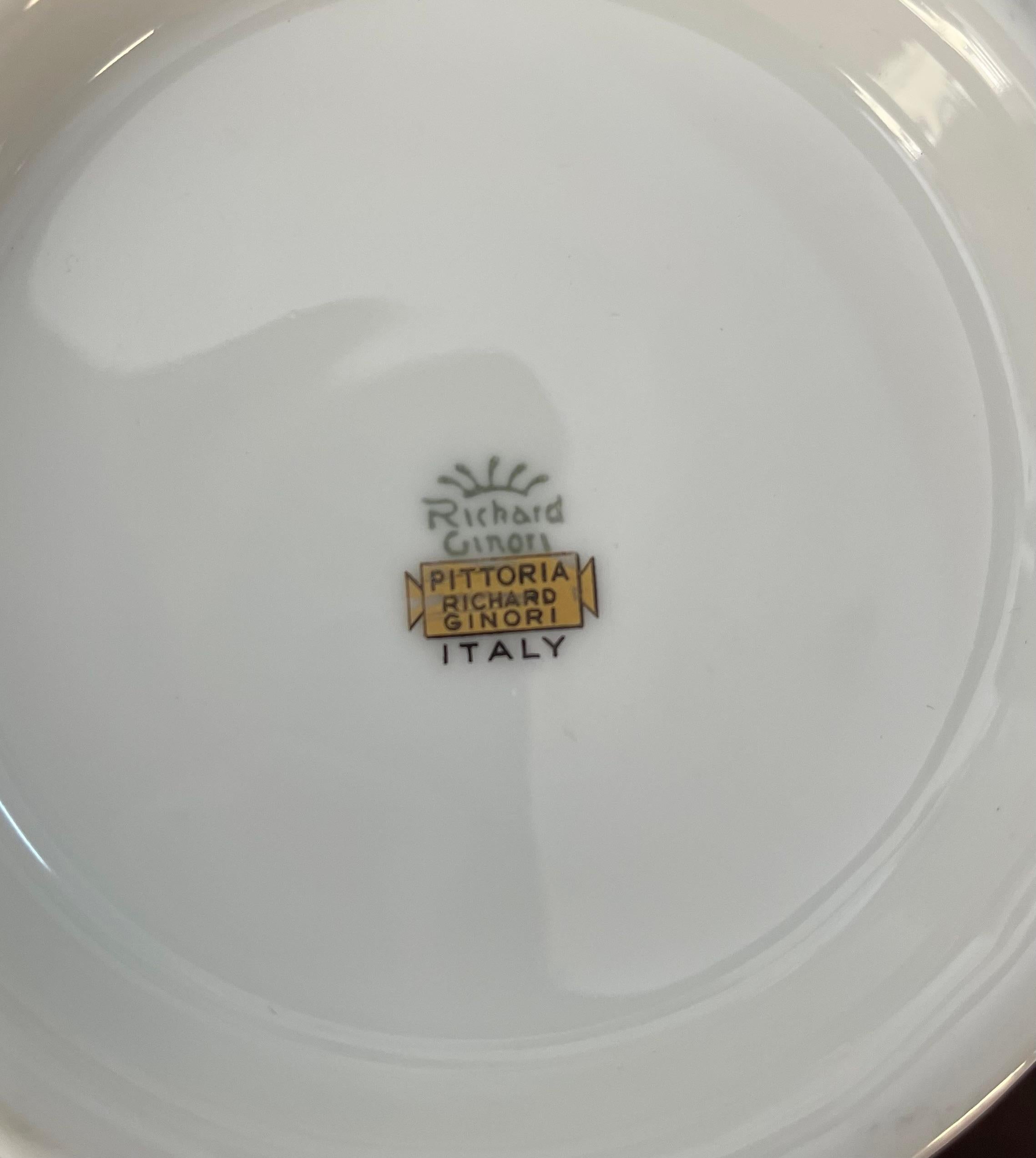 Louis XV Cache-pot italien des années 1930 signé Richard Ginori et peint à la main en vente