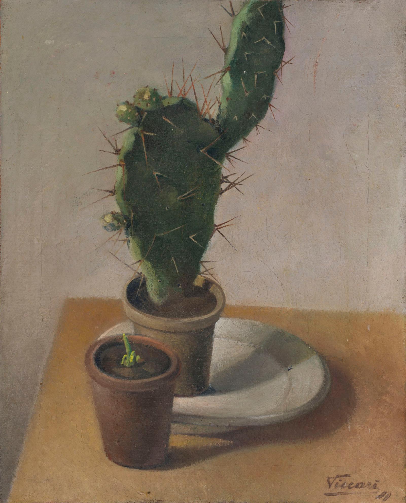 Art Déco 1930s Italian Signed Still Life Painting in vendita