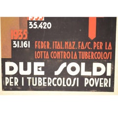 Italian Futurist Medical Sketch of a Campaign Against Tuberculosis 1930