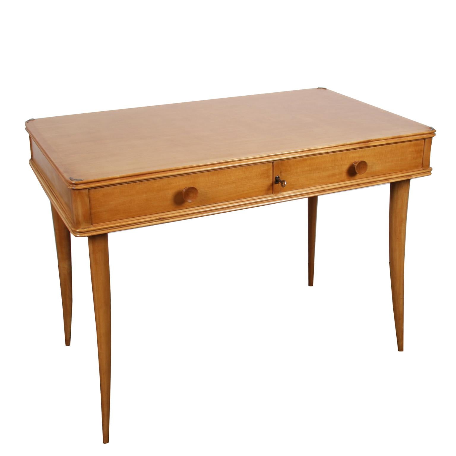 1930s Italian Sycamore Writing Table by Alberto Issel In Good Condition In London, GB