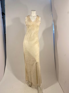 1930s Ivory Bias Cut Dress