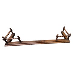 1930s, Jacobean Style Barley Twist Oak Fire Fender And Fire Screen
