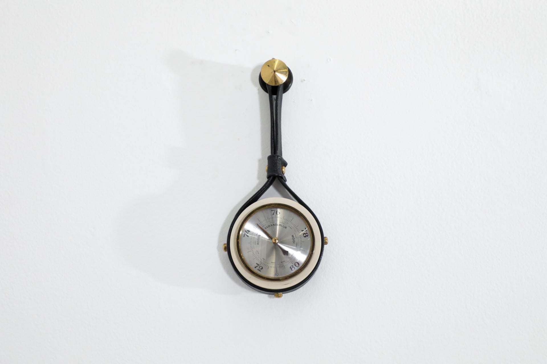 Barometer im Stil von Jacques Adnet aus den 1930er Jahren von Dirk Muller im Angebot 3