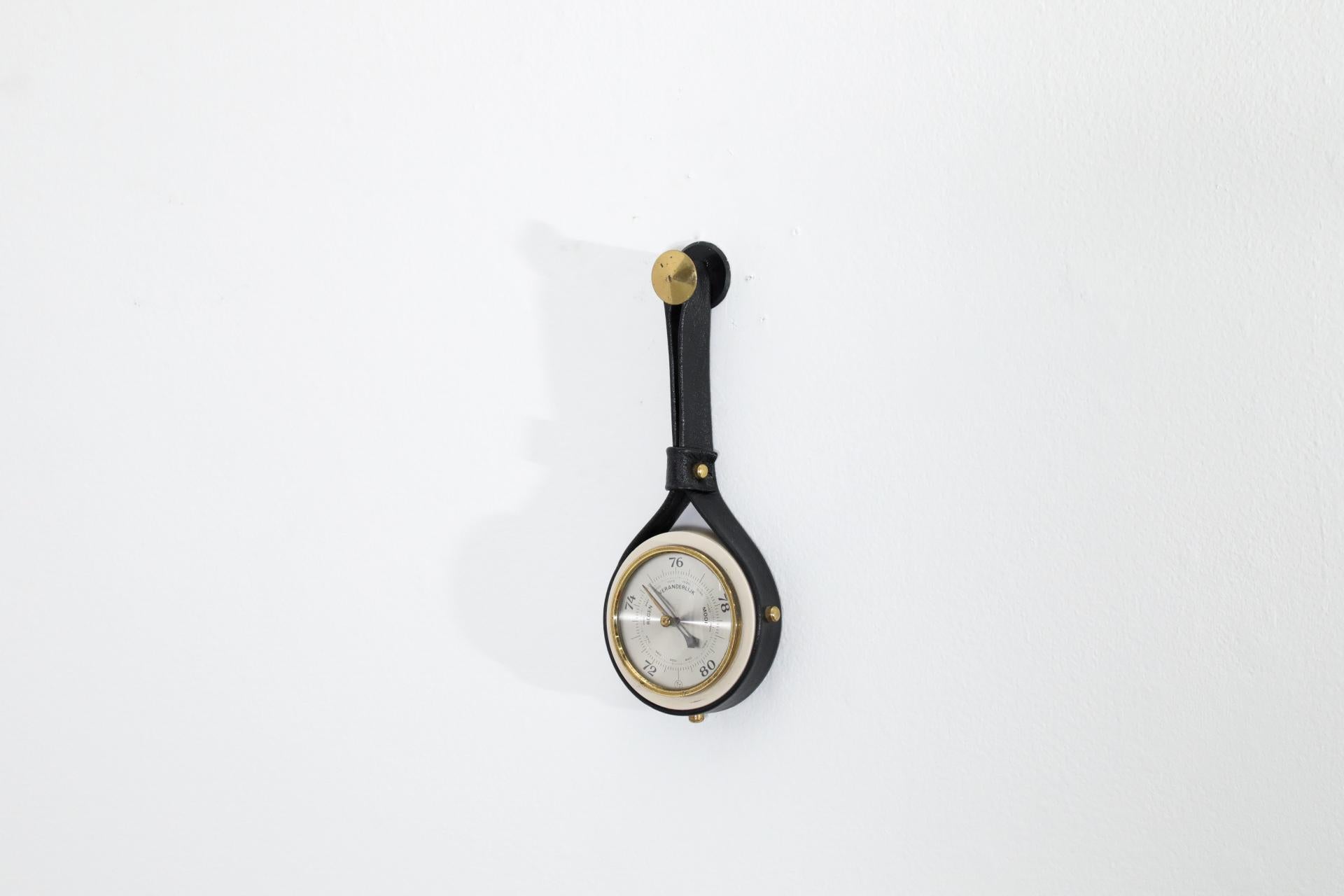Barometer im Stil von Jacques Adnet aus den 1930er Jahren von Dirk Muller (Moderne der Mitte des Jahrhunderts) im Angebot