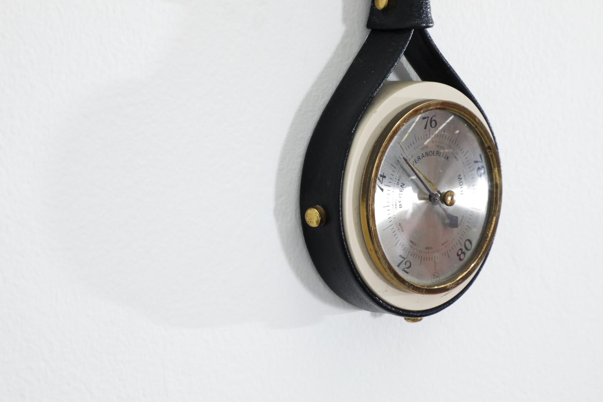 Barometer im Stil von Jacques Adnet aus den 1930er Jahren von Dirk Muller im Angebot 1