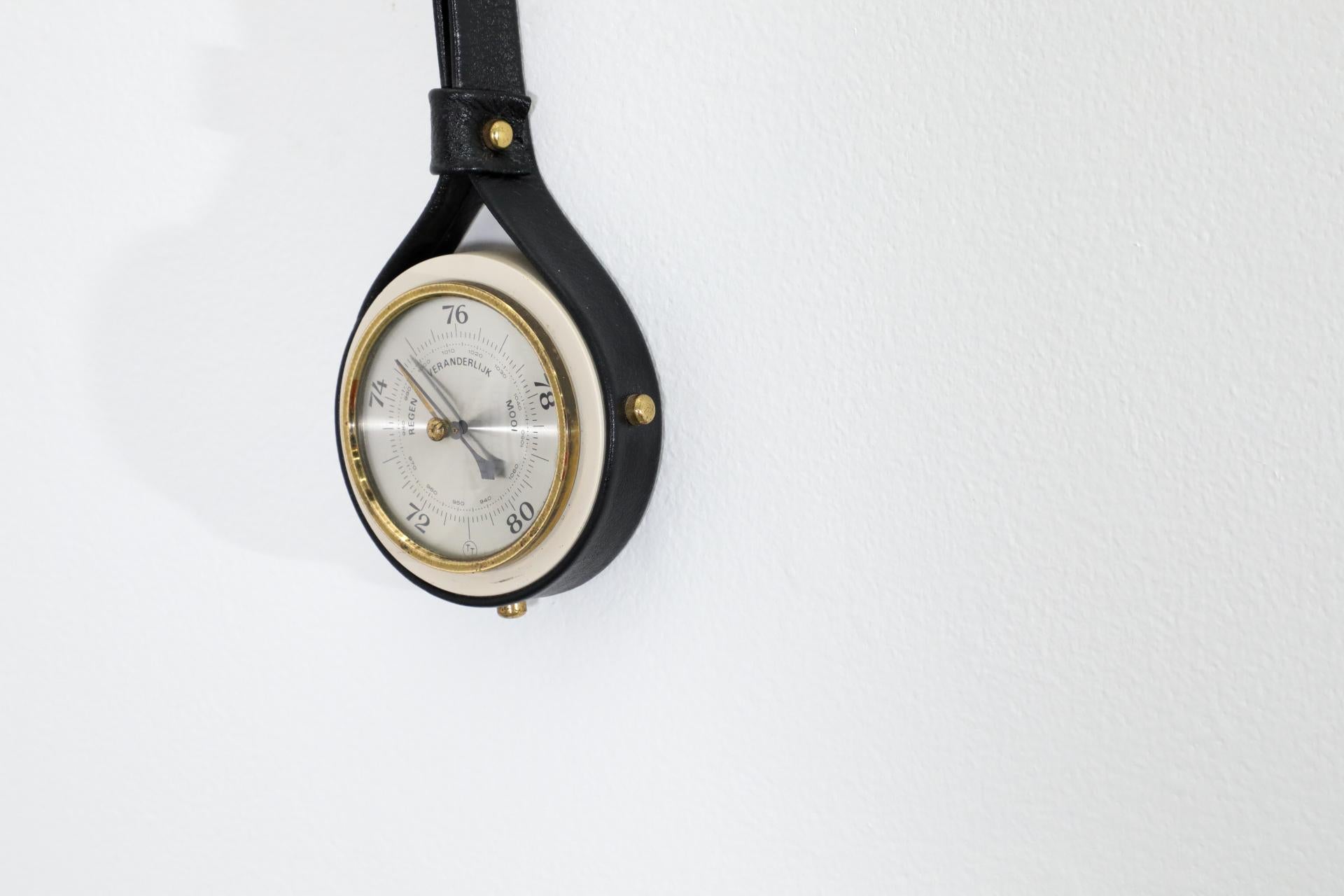 Barometer im Stil von Jacques Adnet aus den 1930er Jahren von Dirk Muller im Angebot 2