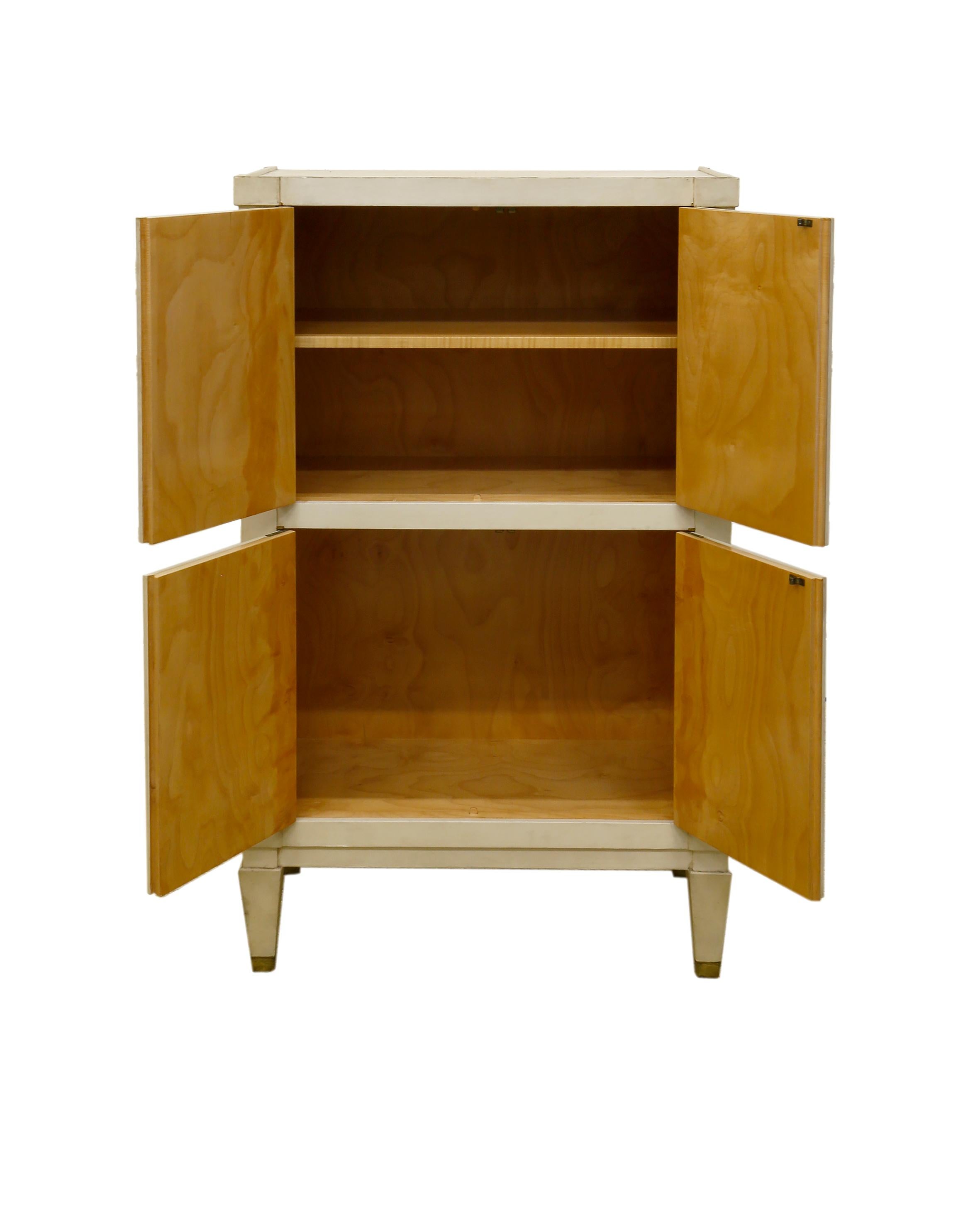 1930s Jacques Adnet Vellum Bar Cabinet In Good Condition In London, GB
