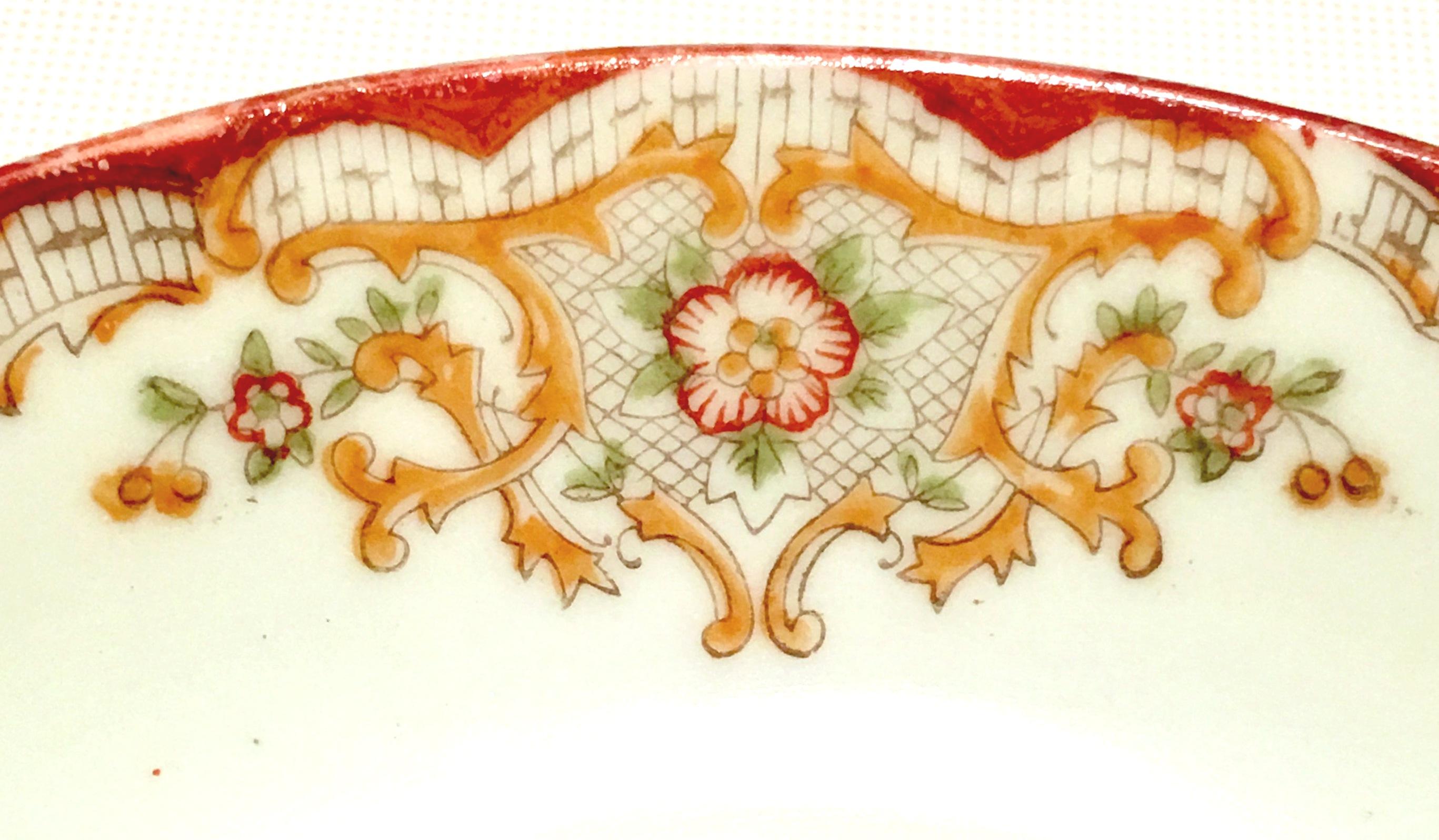 1930'S Japanese Hand-Painted Porcelain Dinnerware S/19 4