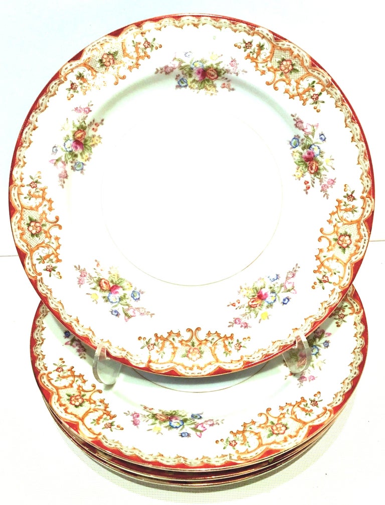 1930'S Japanese HandPainted Porcelain Dinnerware S/17 For Sale at 1stdibs