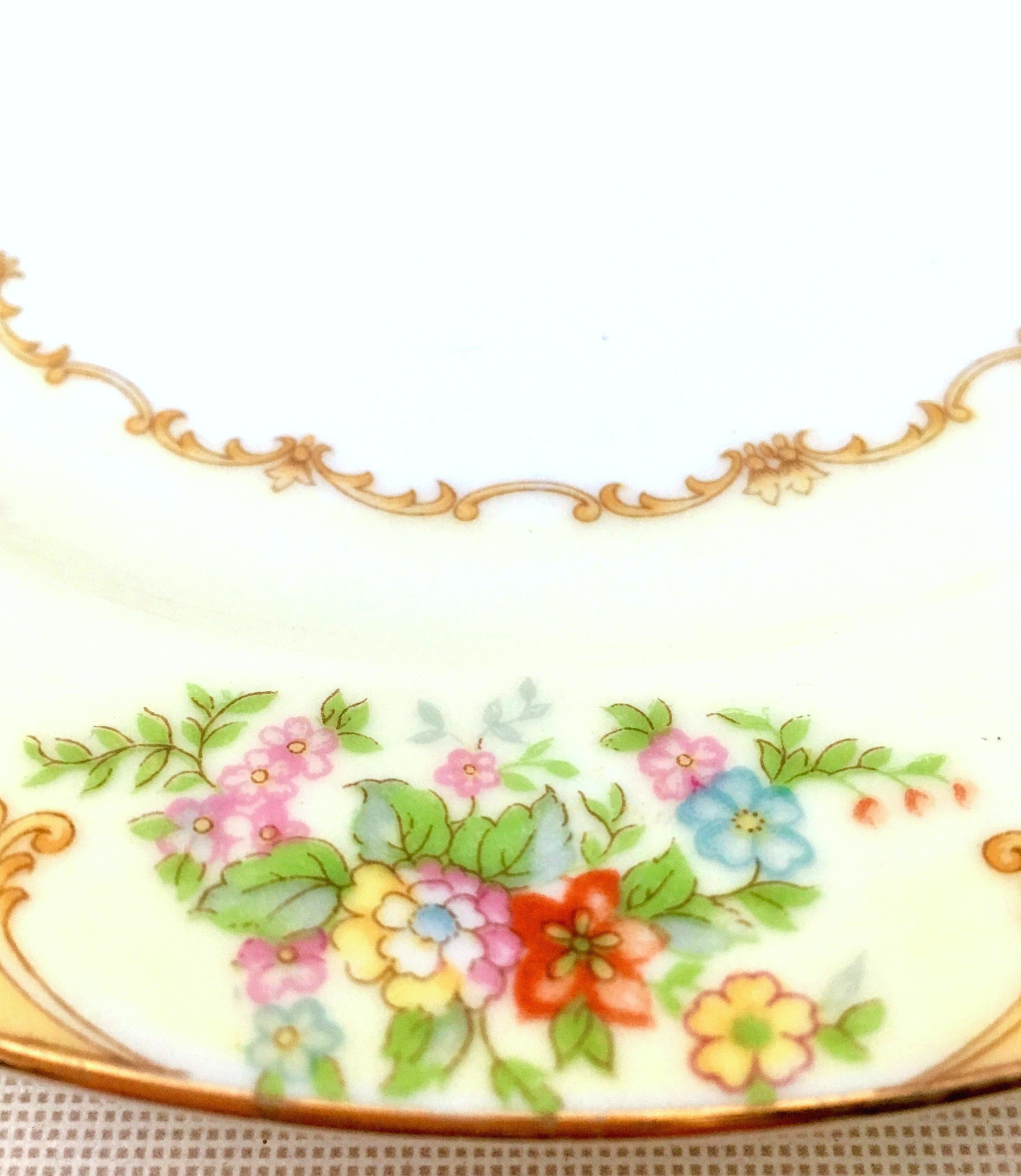 Art Nouveau 1930's Japanese Hand Painted Salad/Dessert Plates by, Noritake, Set/9 For Sale