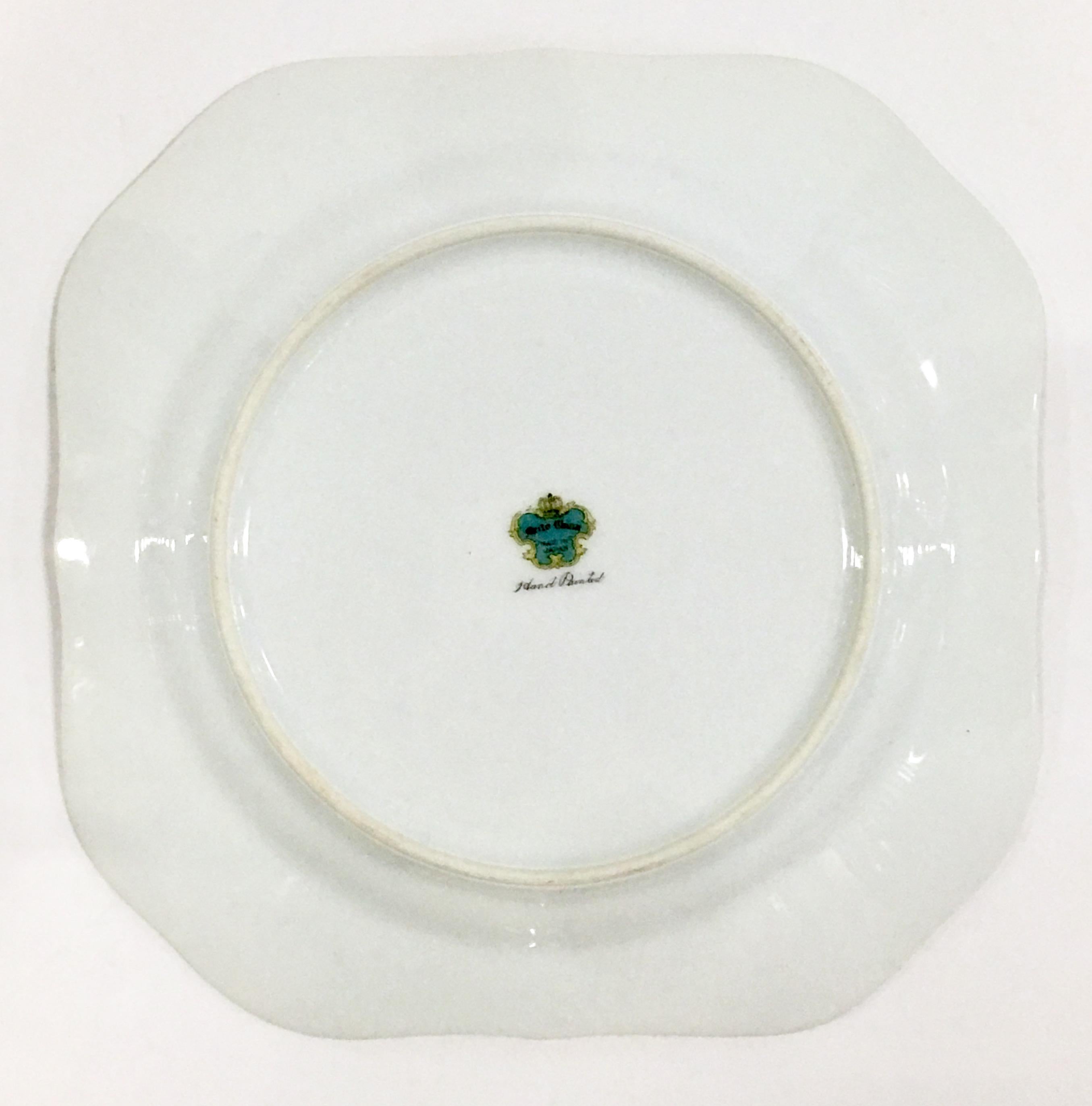 1930'S Japanese Porcelain & 22 Karat Gold Dinnerware S/17 Plates By Meito 1