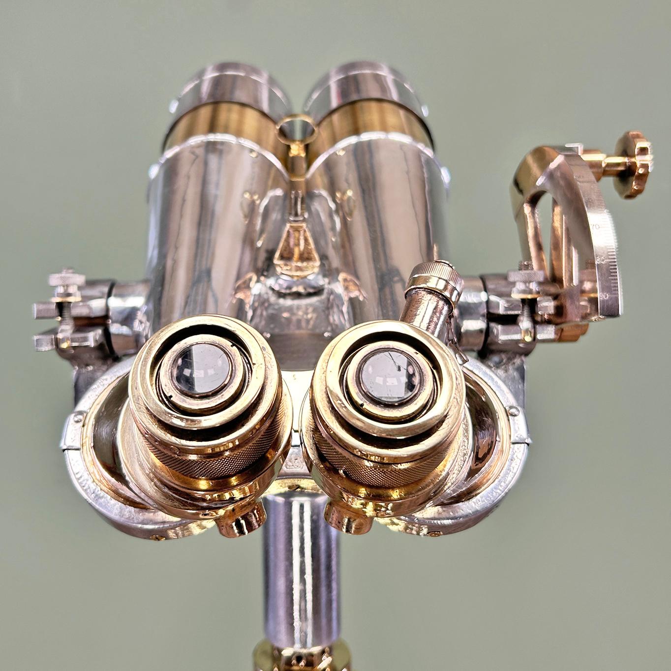 Cast 1930's Japanese WW2 Nippon Kogaku Bronze & Aluminium 60° Inclined binoculars For Sale