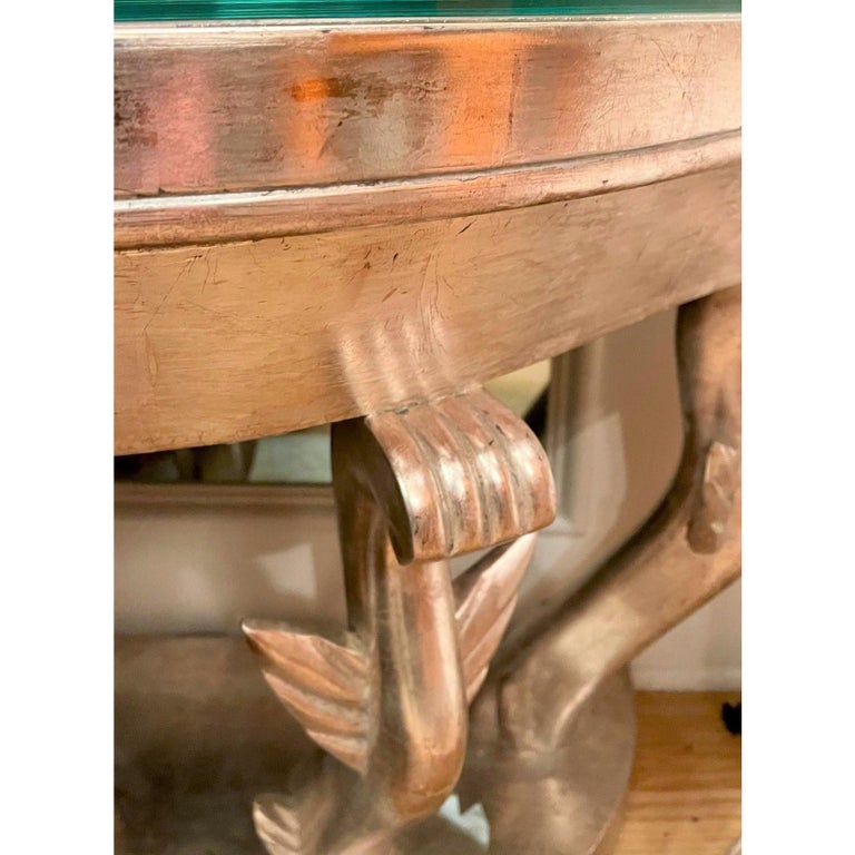 Art Deco Silver Giltwood Console by Anthony R. J. Powell In Good Condition For Sale In LOS ANGELES, CA