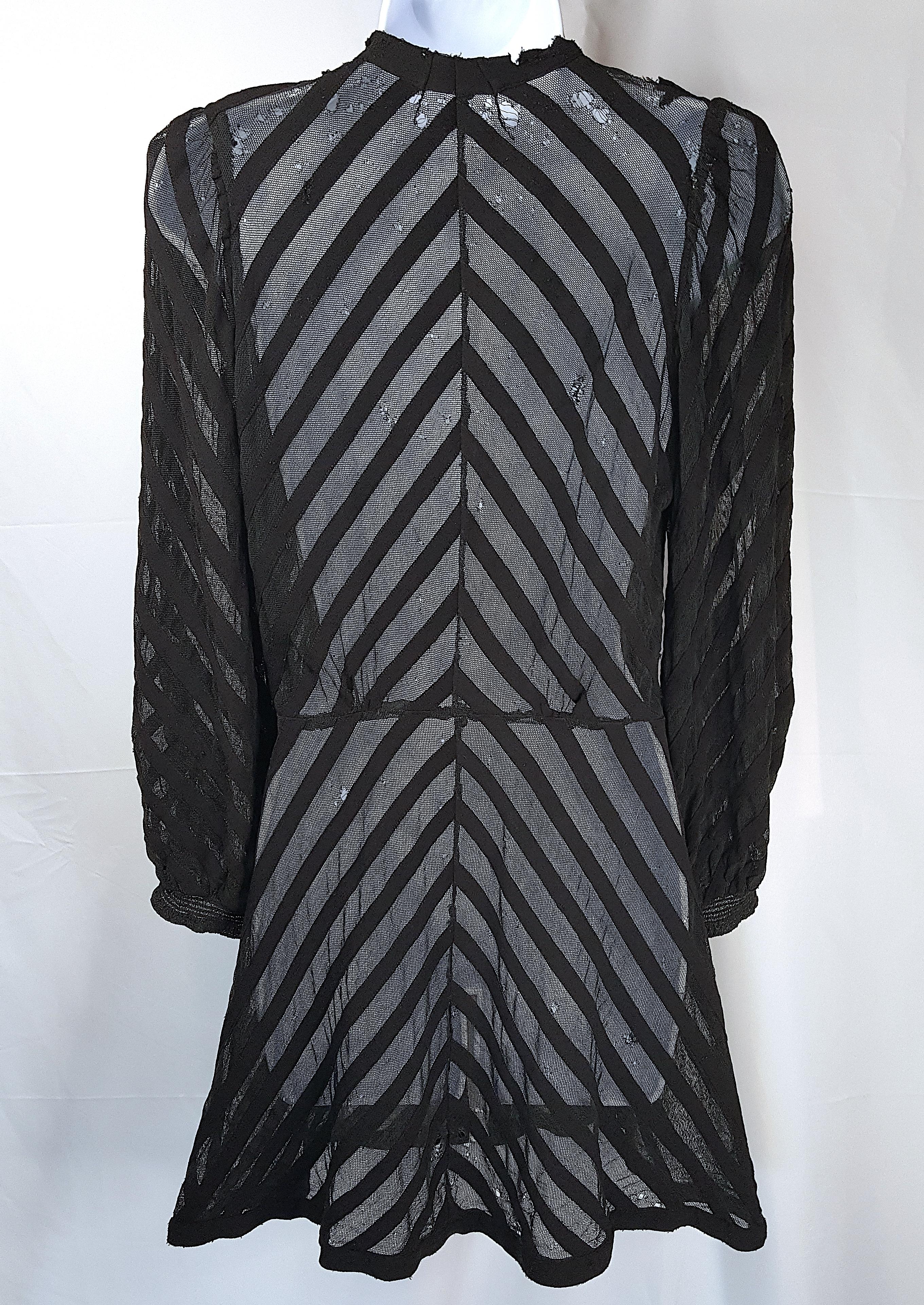 Veste de soirée noire JeanneLavinParis Art Déco en tulle et soie CoutureAdaptation des années 1930 État moyen - En vente à Chicago, IL