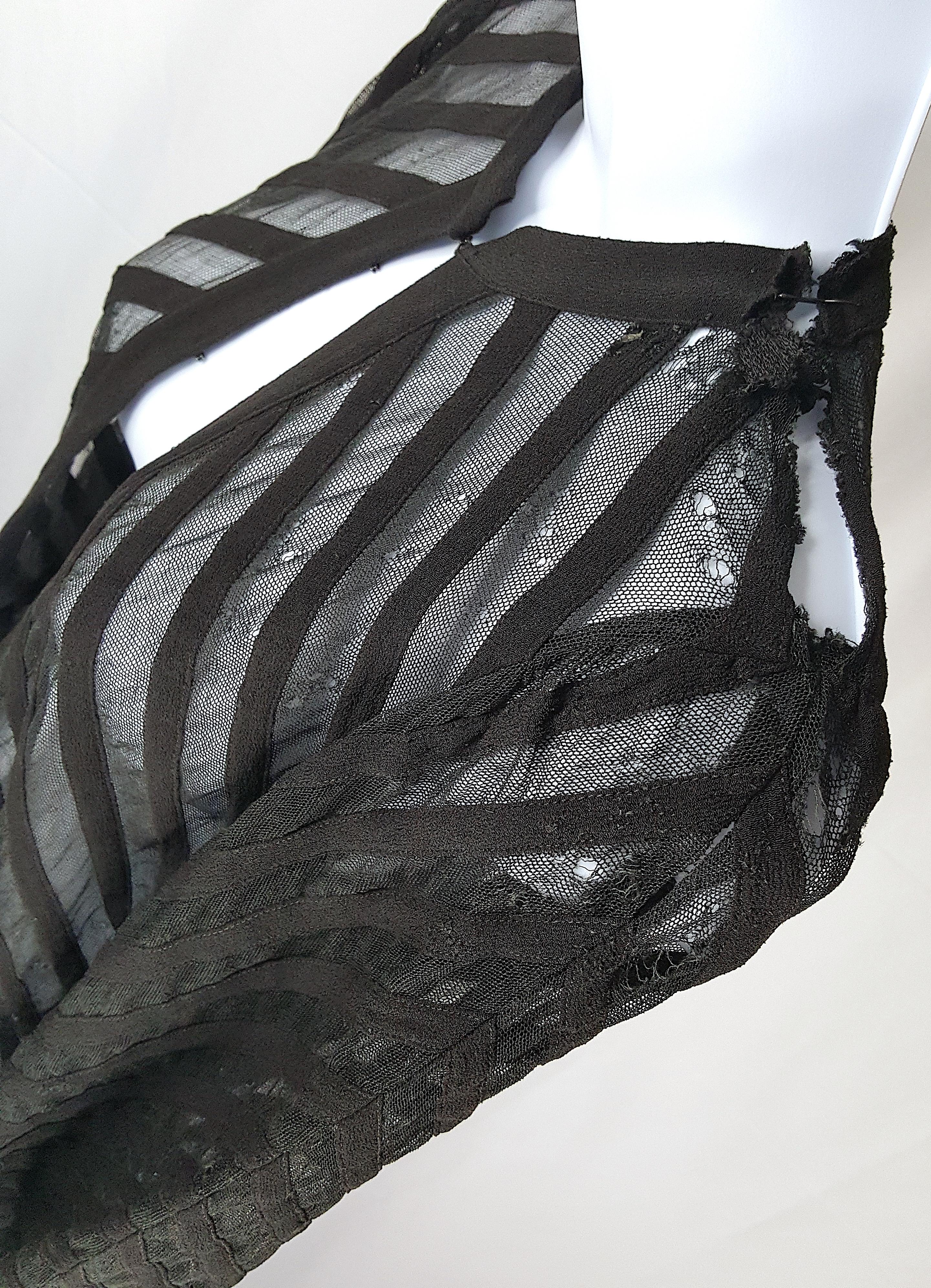 Veste de soirée noire JeanneLavinParis Art Déco en tulle et soie CoutureAdaptation des années 1930 en vente 5