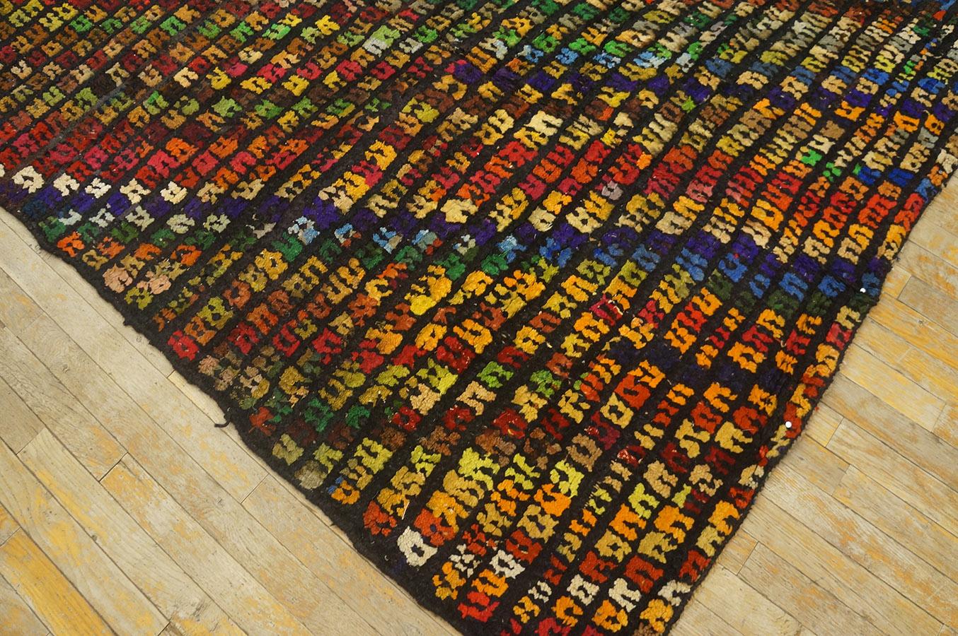 Hand-Knotted 1930s Jerusalem Carpet ( 5'6