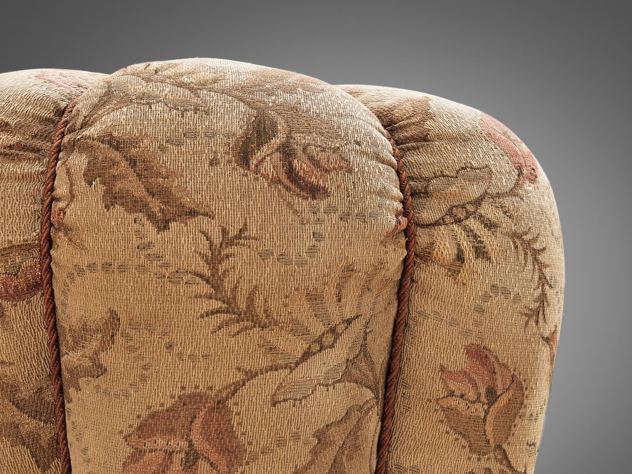 Mid-20th Century 1930s Jindrich Halabala Footstool in Decorative Upholstery  For Sale