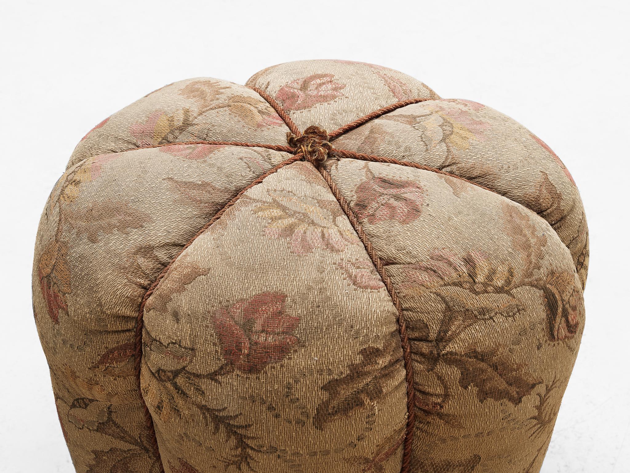 Fabric 1930s Jindrich Halabala Footstool in Decorative Upholstery  For Sale