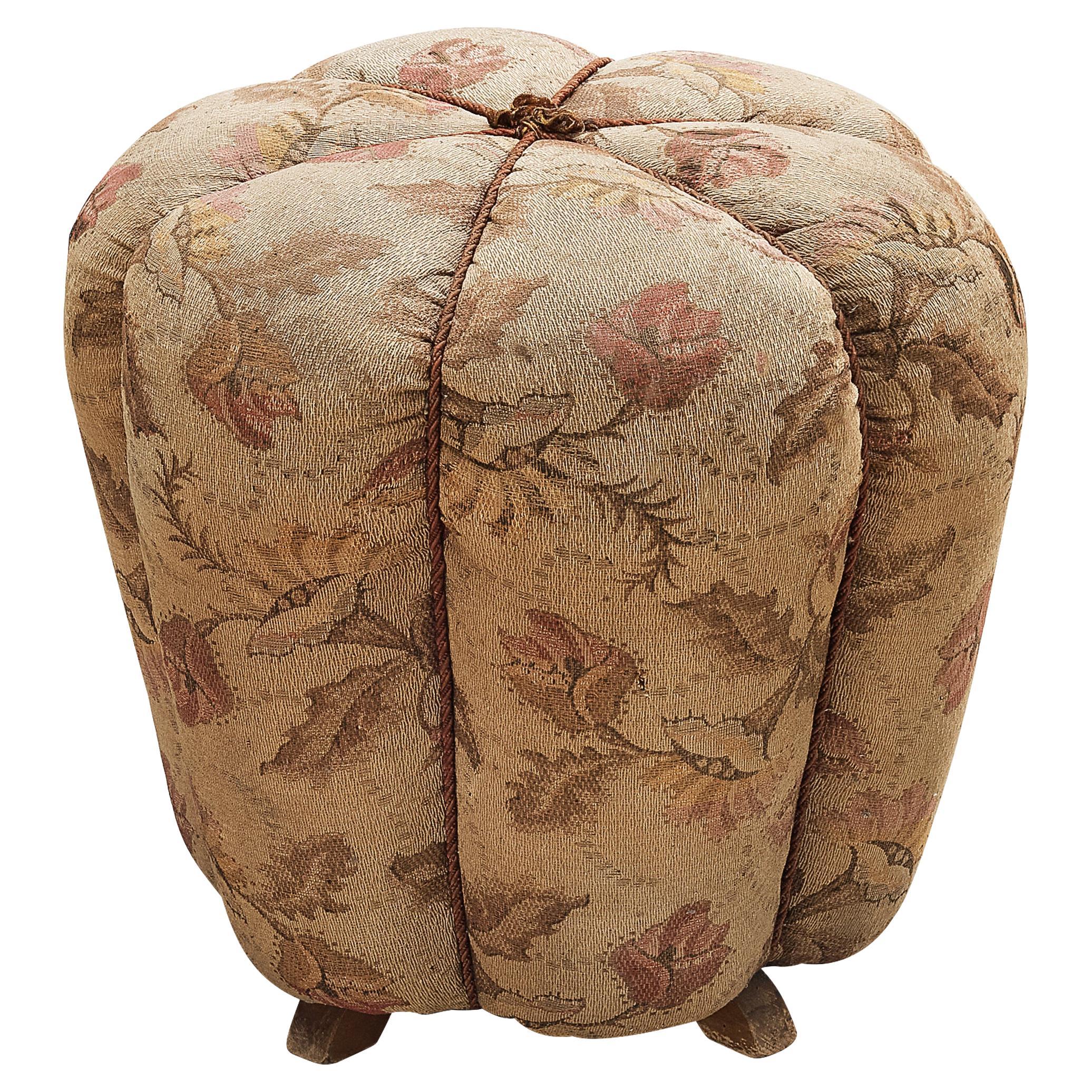 1930s Jindrich Halabala Footstool in Decorative Upholstery 