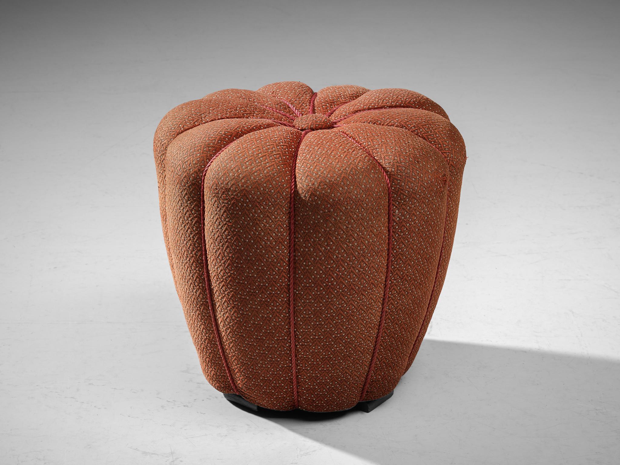 1930s Jindrich Halabala Footstools in Decorative Upholstery In Good Condition In Waalwijk, NL