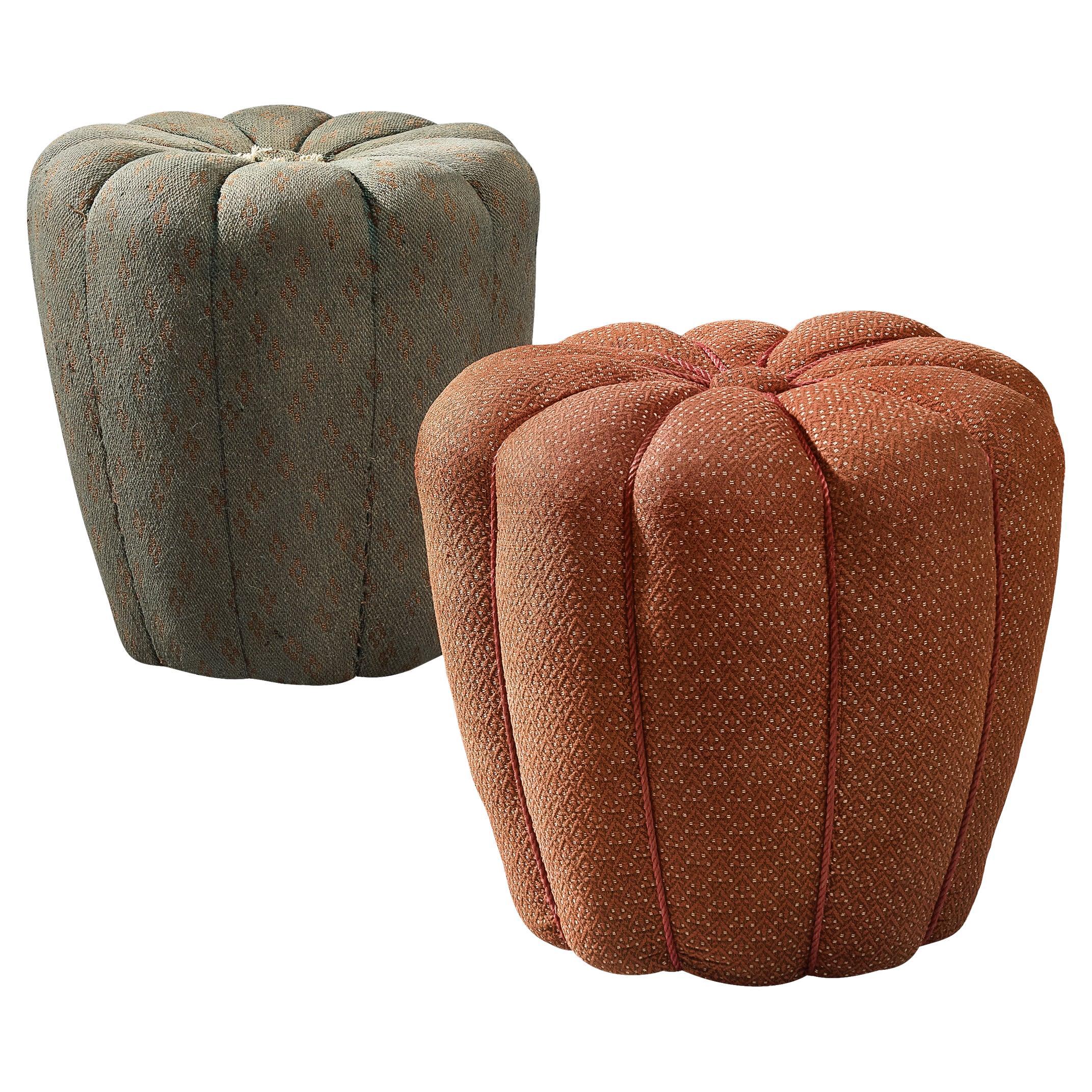 1930s Jindrich Halabala Footstools in Decorative Upholstery