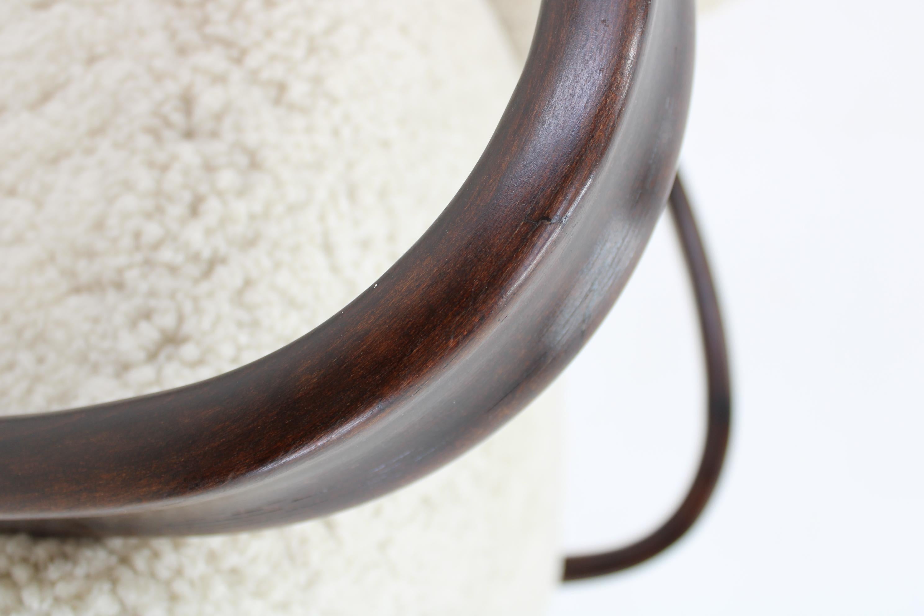 1930s Jindrich Halabala Thonet H-269 Armchair in Sheepskin, Restored 2