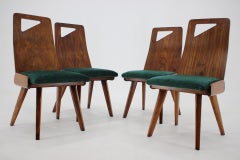 1930s J.Kroha Set of 4 Very Rare Dining Chairs for Grand Hotel, Czechoslovakia