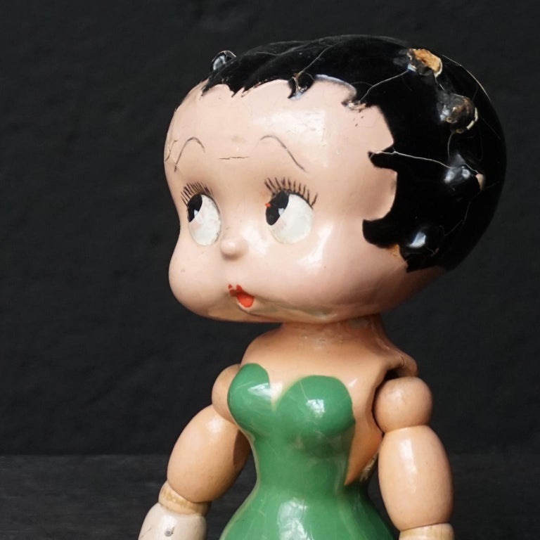 1930s American Wooden Jointed Betty Boop Green Dress Fleischer Studios Doll  at 1stDibs | betty boop dolls value, betty boop doll value, betty boop  dolls antique