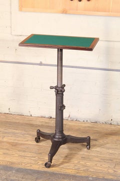 Guéridon à roulettes 1930 "Karlo" Machine à écrire Présentoir Bout Latéral Fonte