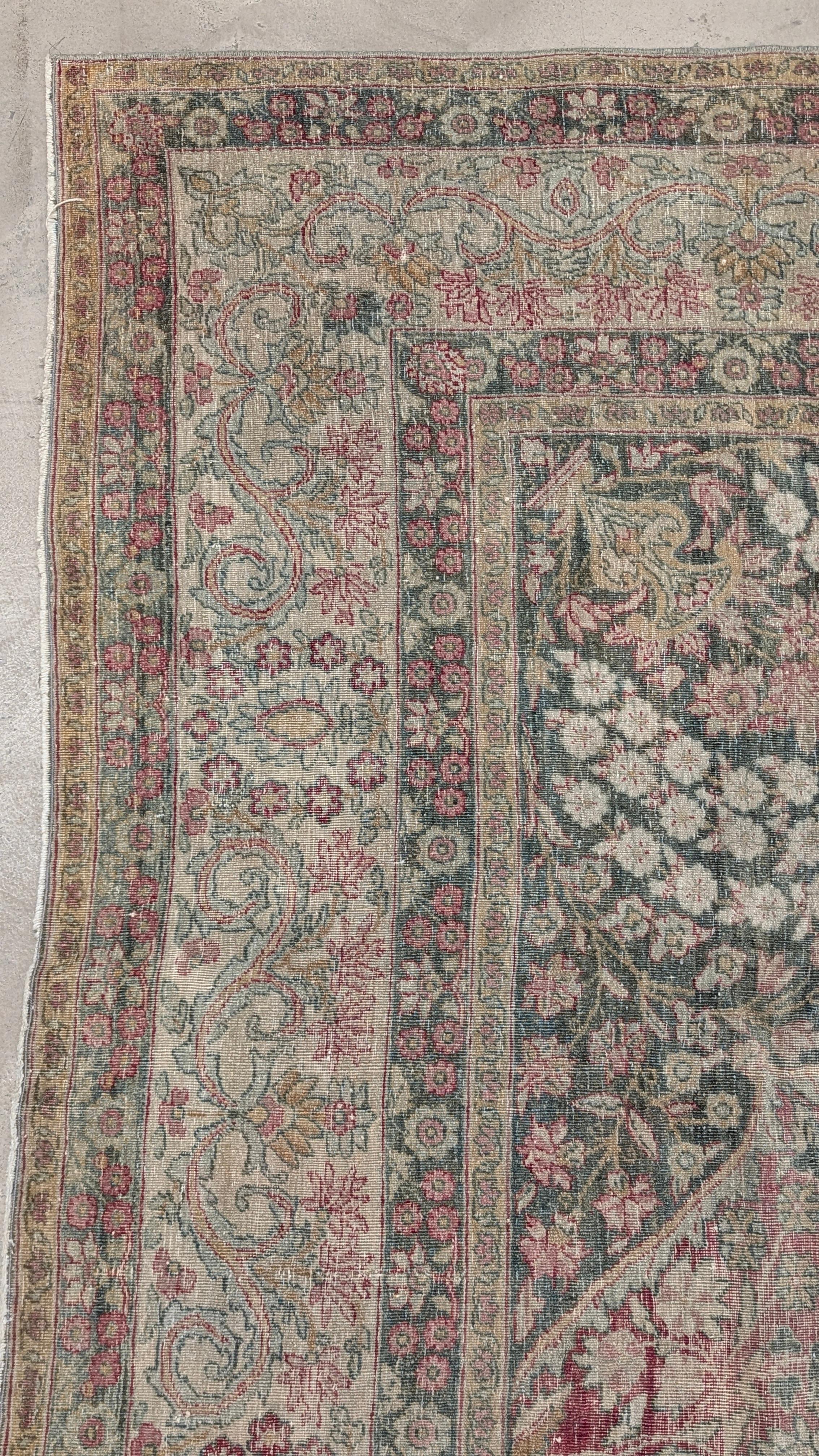 Hand-Knotted 1930's Kerman For Sale