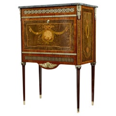 Vintage 1930’s kingwood inlaid Swedish marble top secretaire