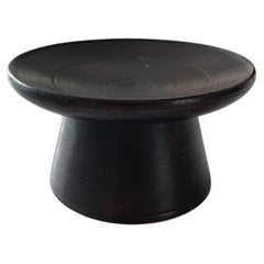 1930s Korean Lacquered Solid Wood Pedestal "Gobae" Tray / Statement Object