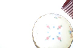 1930s La Mode Guilloche Enamel Set with a Free Whiting & Davis Chain Pouch