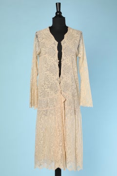 1930's lace and silk chiffon deshabillé