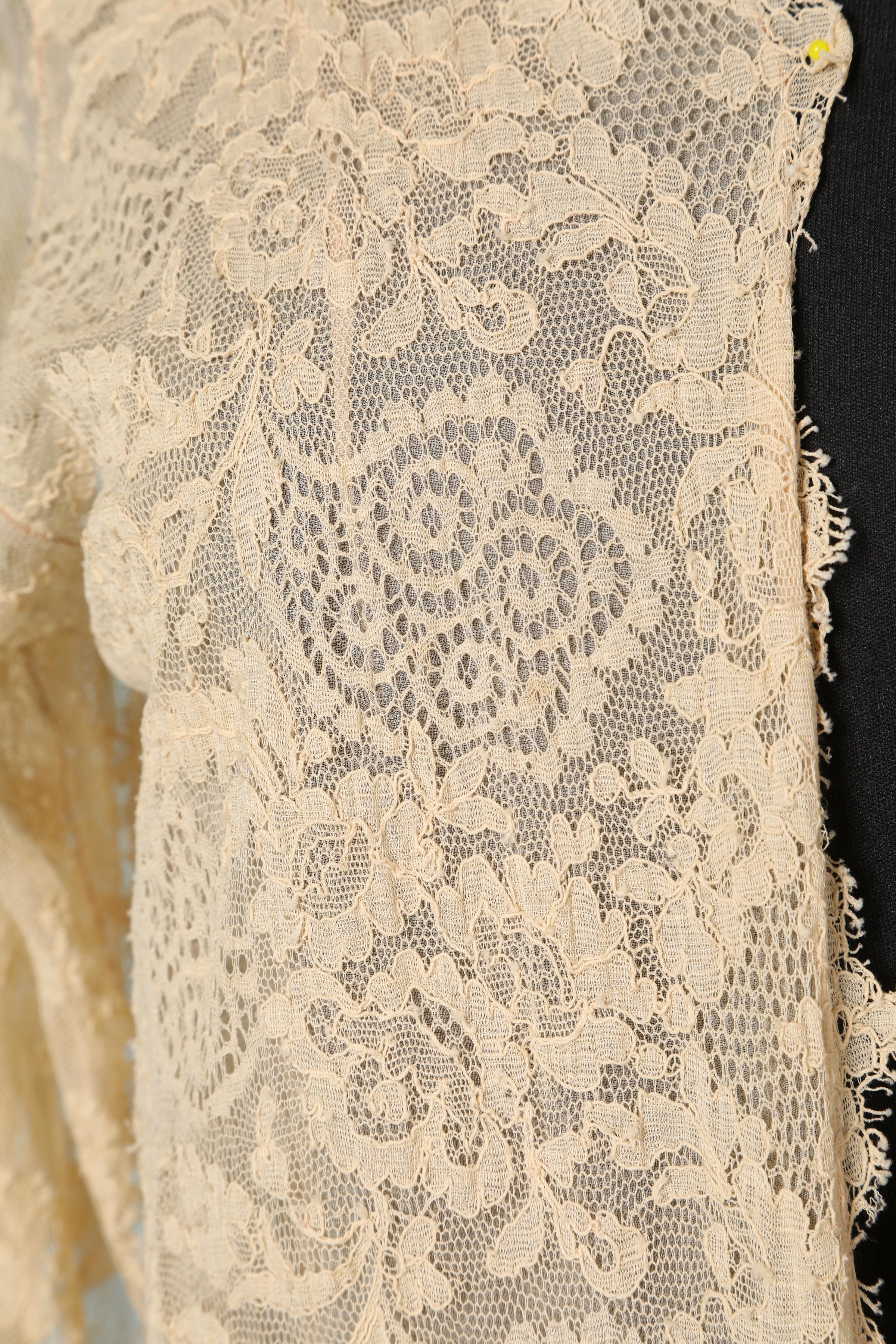 Women's 1930's lace and silk chiffon deshabillé  For Sale