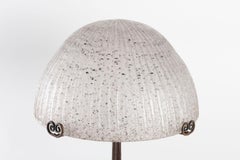 1930s lamp, Art Deco, Wrought Iron Signed Le Fer Forgé Henri Fournet