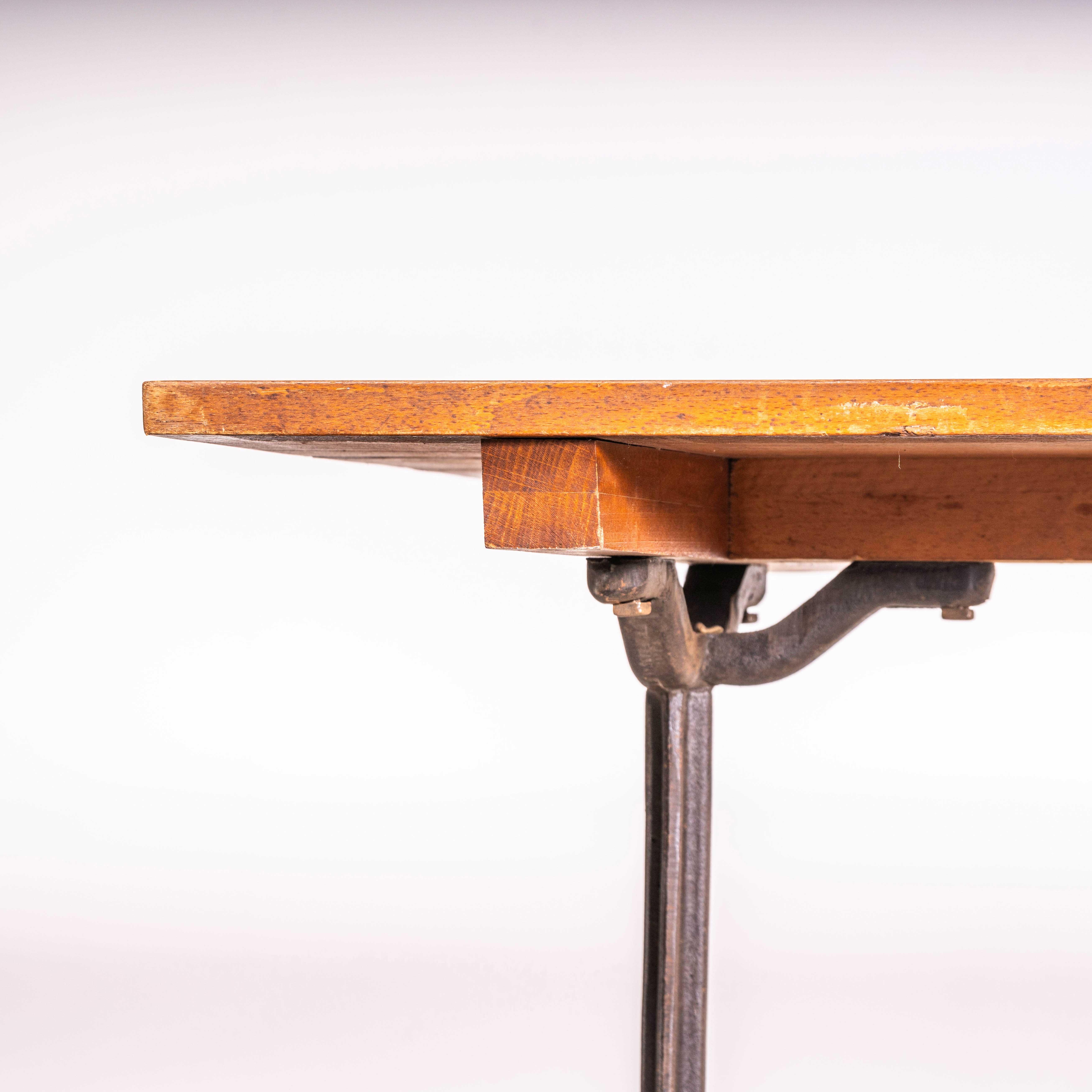 1930's Large French Cast Base Café Dining Table (3484) For Sale 3