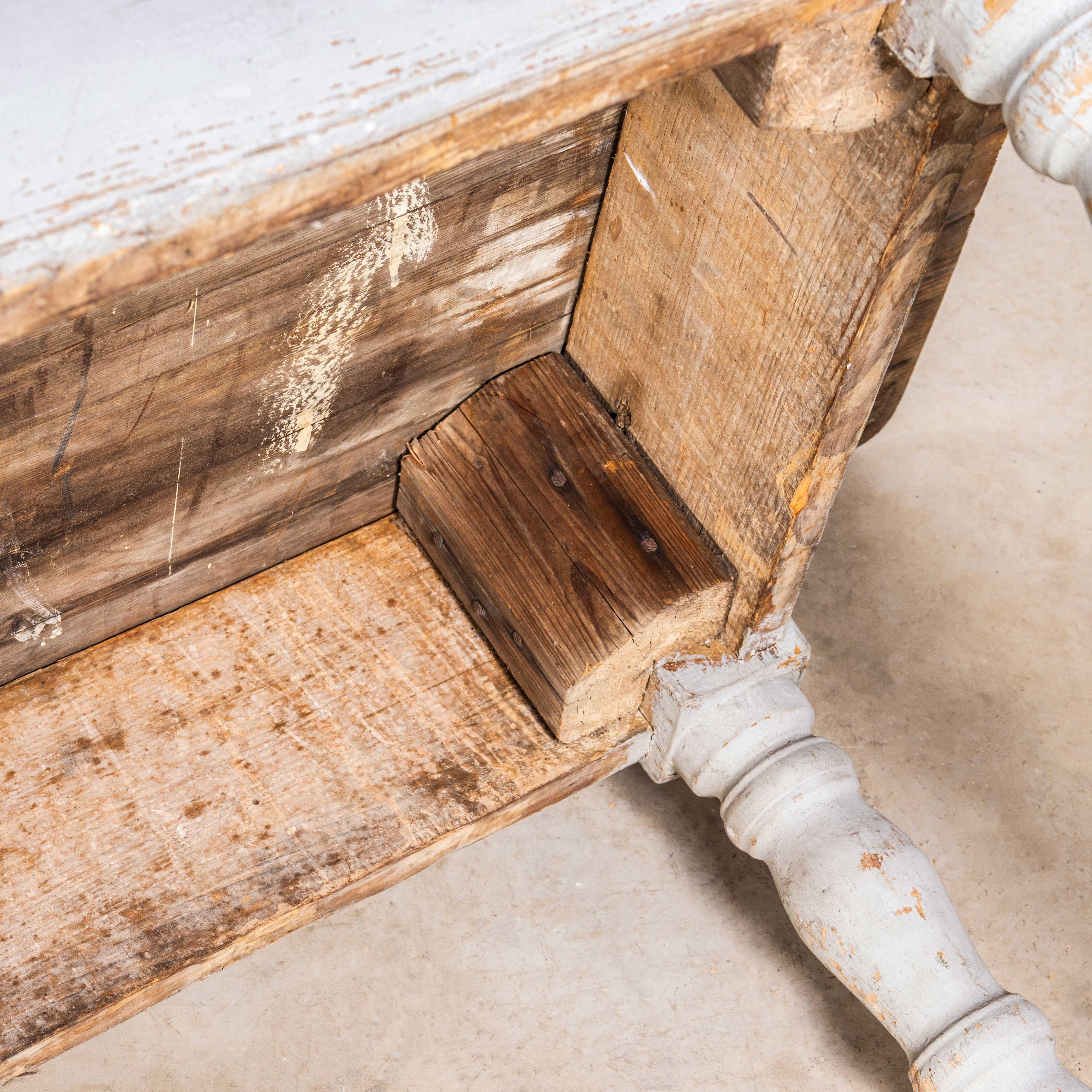 1930's Large French Chateau Dairy Rectangular Dining Table For Sale 3