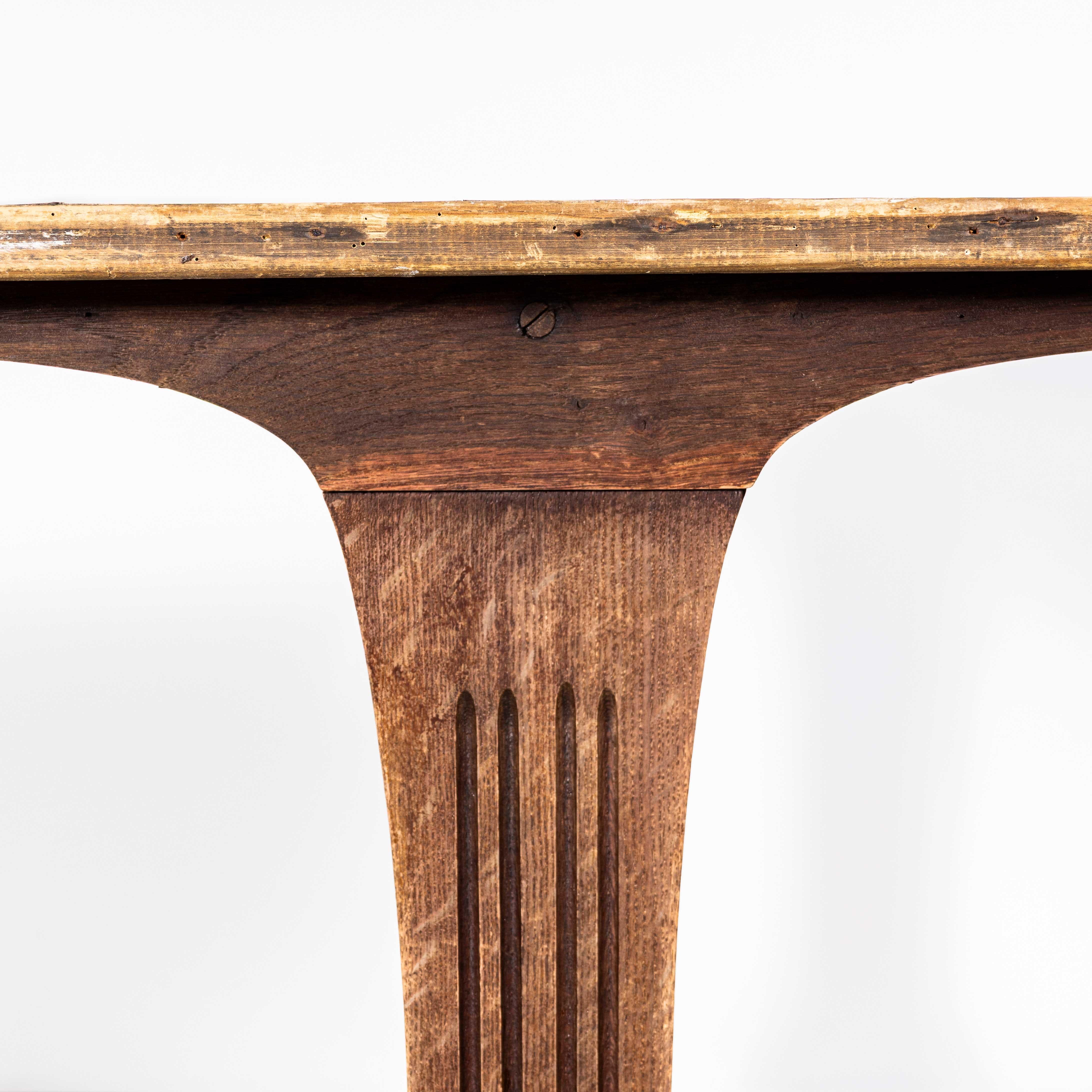 1930's Large French Tabac Rectangular Dining Table For Sale 1