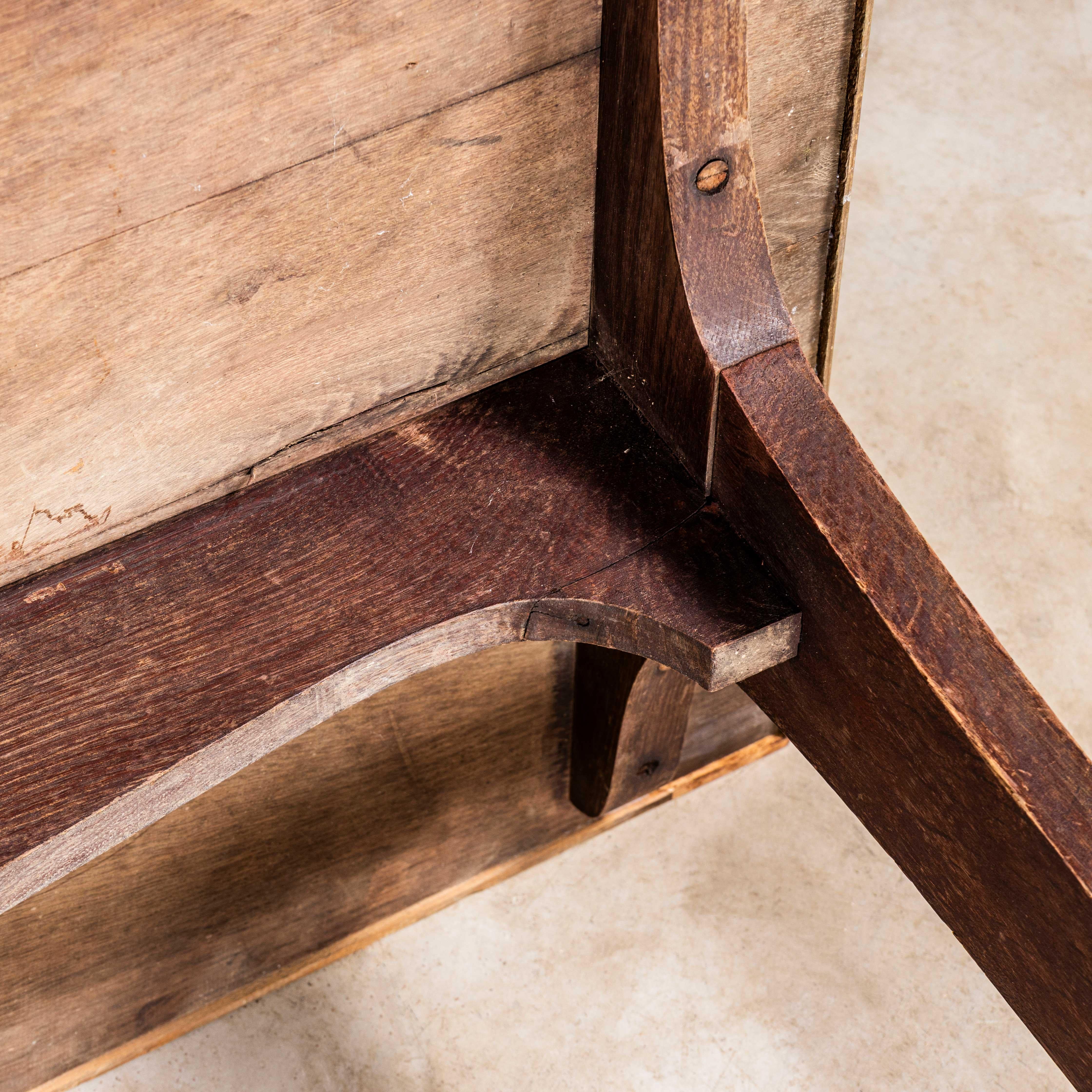 1930's Large French Tabac Rectangular Dining Table For Sale 2