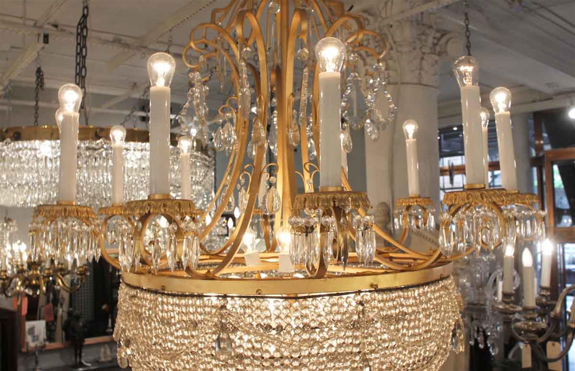 basket chandelier large