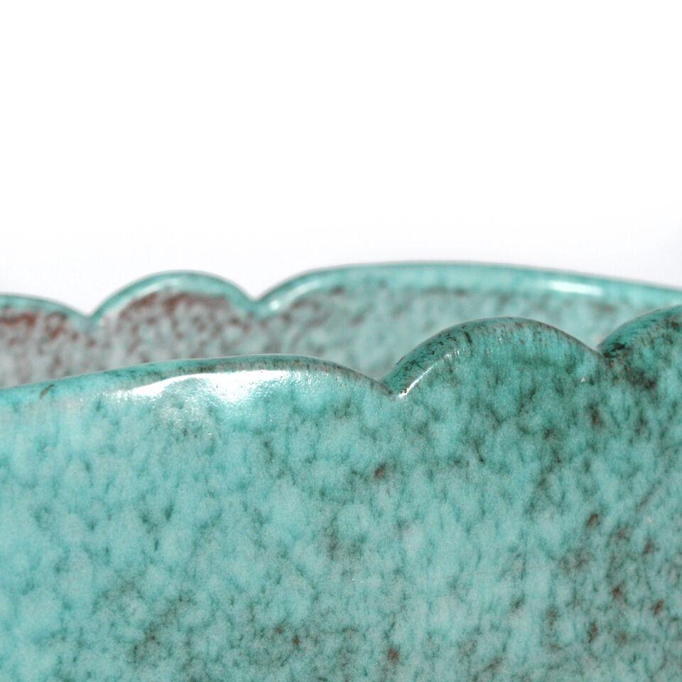 Grand vase turquoise de Marcel Noverraz des années 1930 5
