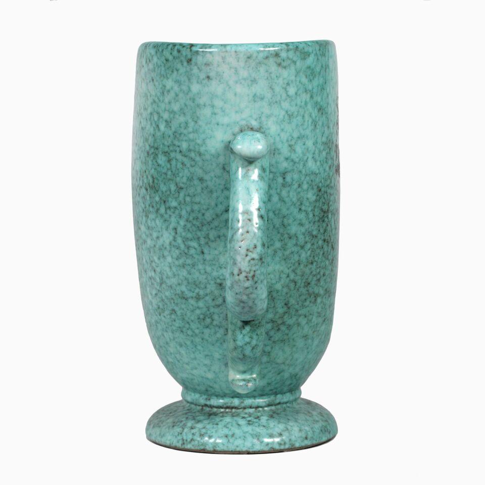 Grand vase turquoise de Marcel Noverraz des années 1930 6