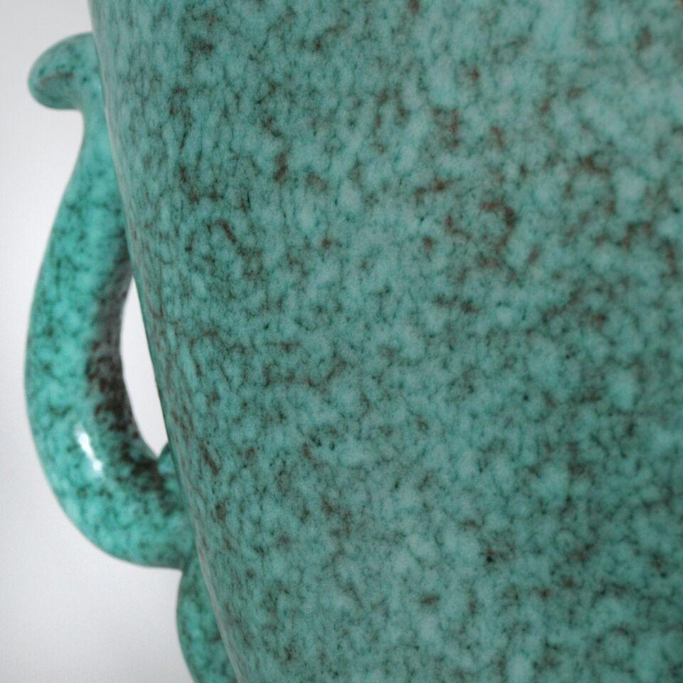 Milieu du XXe siècle Grand vase turquoise de Marcel Noverraz des années 1930