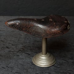 1930s Leather French Continentale Bauriat Bicycle Display Seat Model