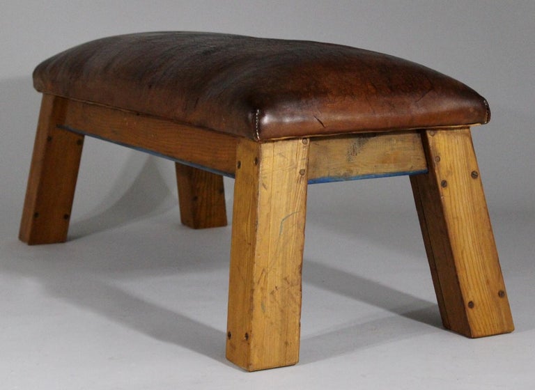 1930s Leather Gym Bench at 1stDibs