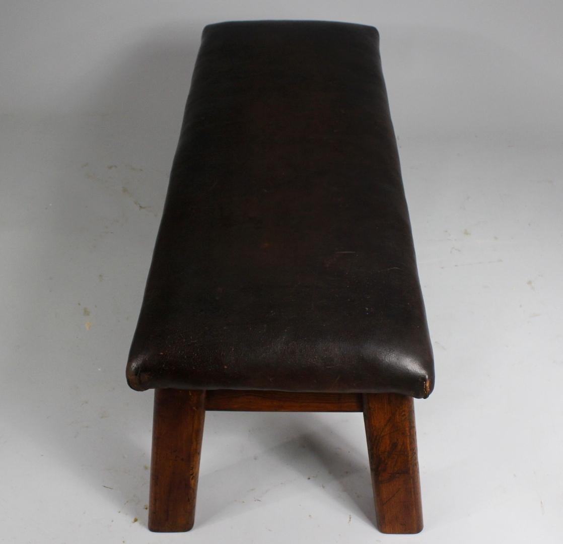 20th Century 1930s Leather Gym Bench